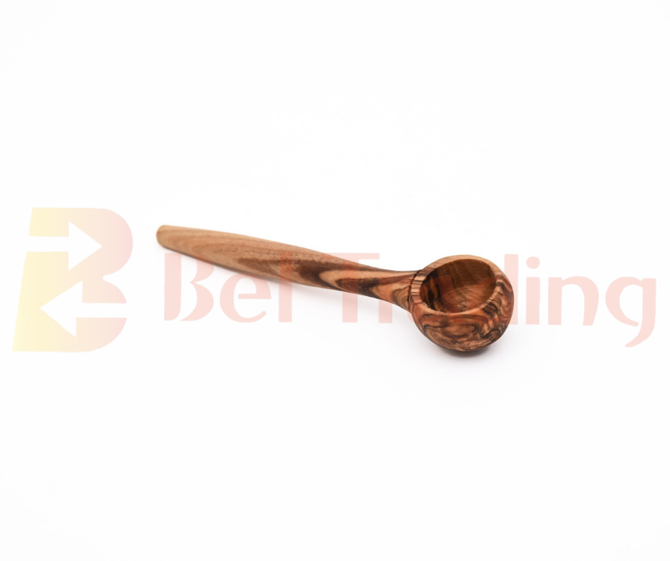 Olive Wood Sugar Salt Scoop with Long Handle – An Elegant Scoop for Every Kitchen
