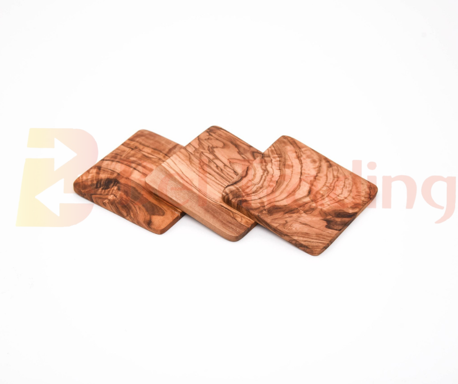 Olive Wood Coasters-Square