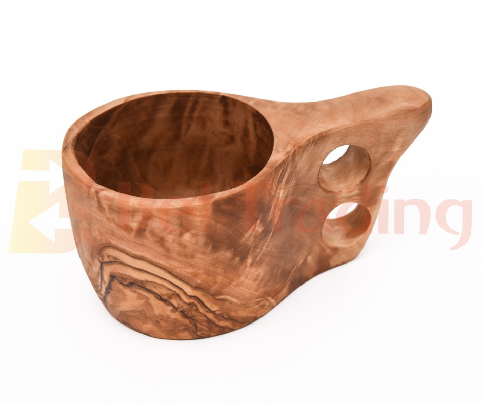 Olive Wood cup-Kuksa Cup Two Holes