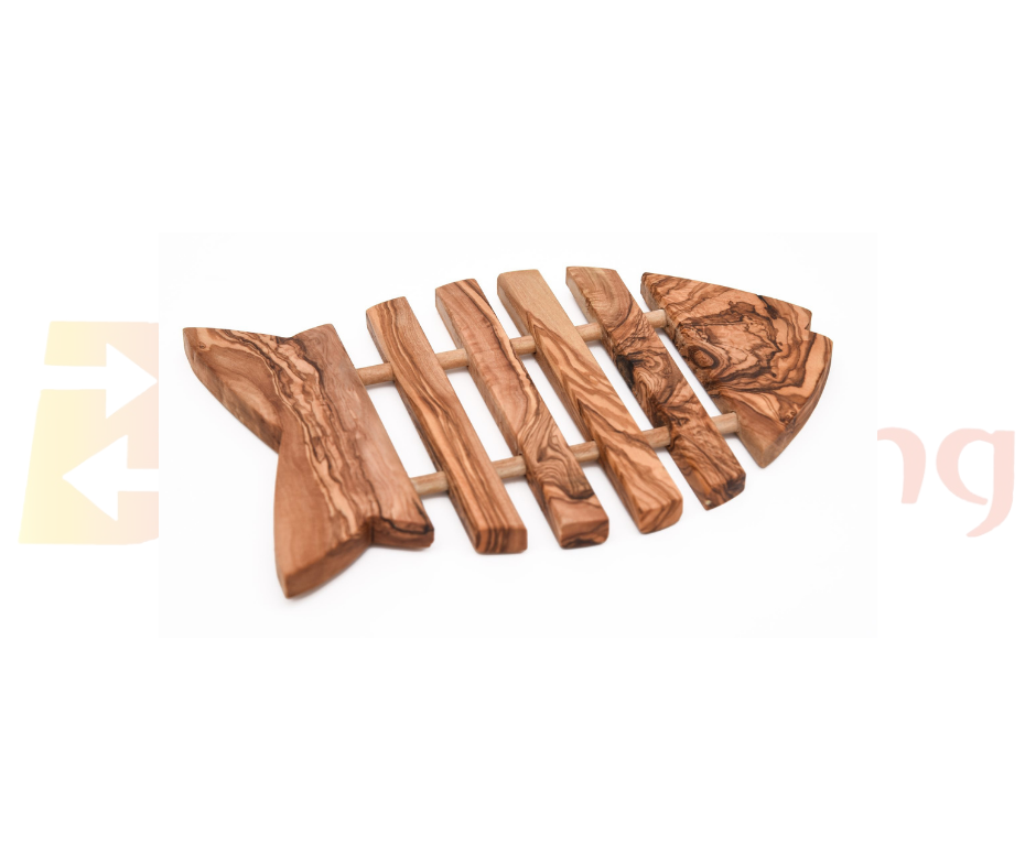 Olive Wood Fish Trivet
