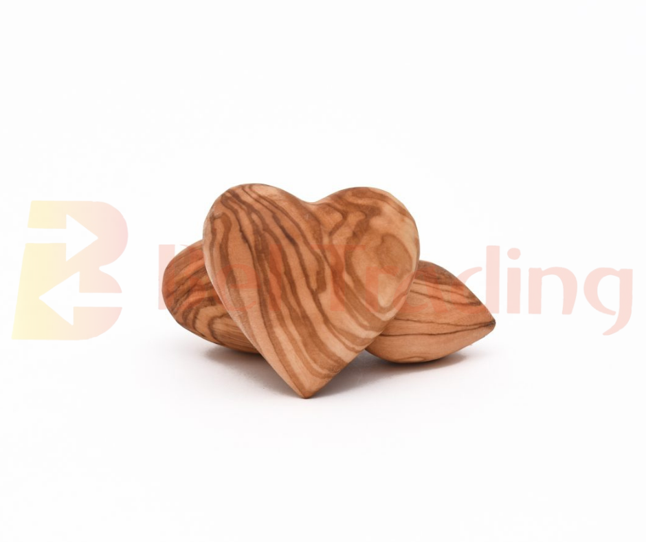 Olive Wood Heart Shaped Carved Dish