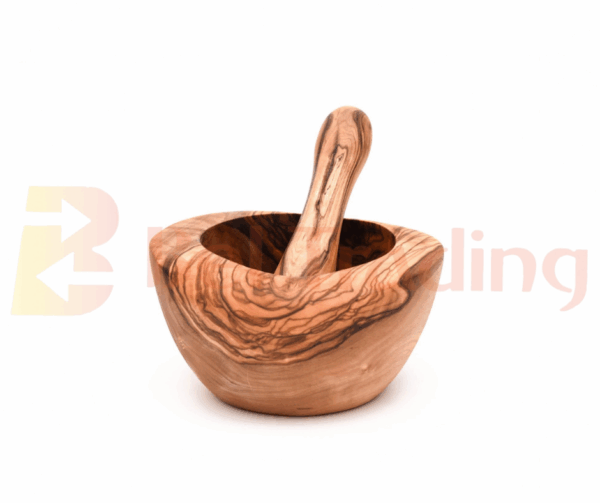 Olive Wood Mortar and Pestle Stylish