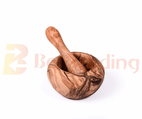 Olive Wood Mortar and Pestle Smooth Style