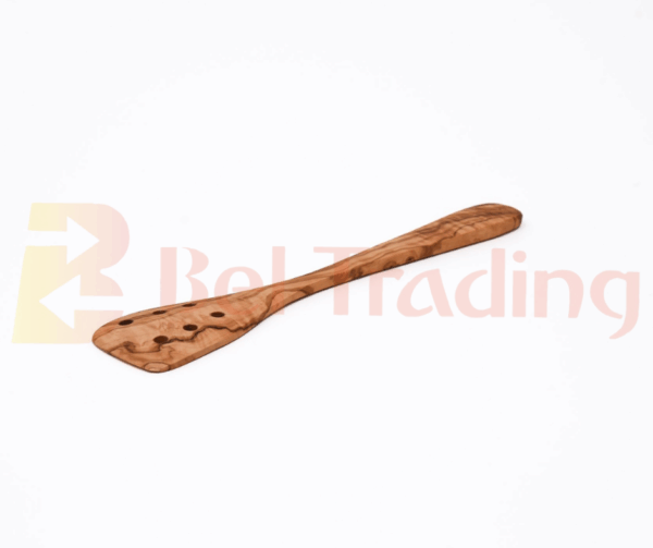 Olive Wood Spatula with 6 Drainage Holes