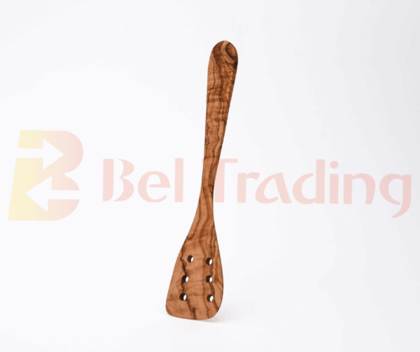 Olive Wood Spatula with 6 Drainage Holes