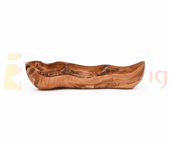 Olive Wood 3 Compartment Natural Appetizer Serving Tray