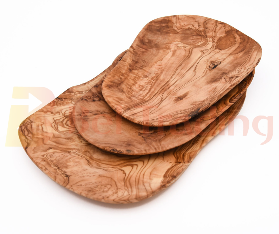 Olive Wood Bent Plate