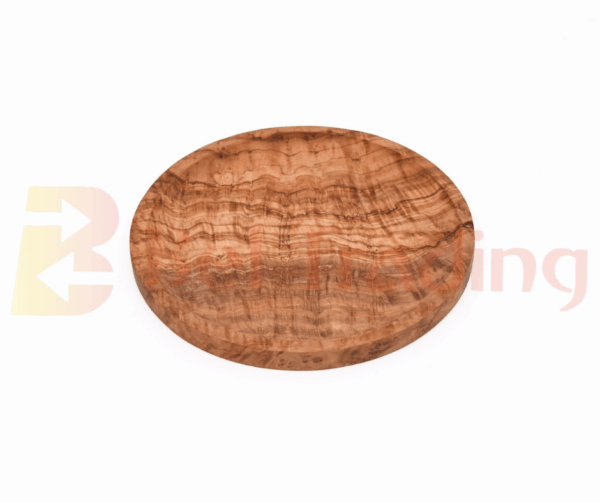Olive Wood Carved Round Dish – Timeless Beauty for Your Table