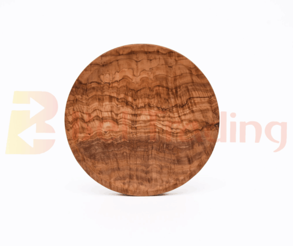 Olive Wood Carved Round Dish – Timeless Beauty for Your Table